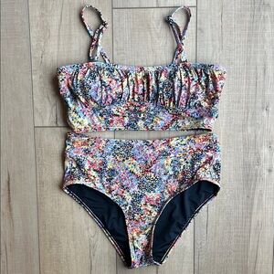 High-Waist Bikini Set in Multicolor